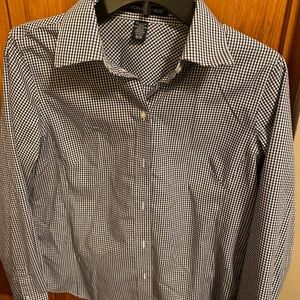 Navy gingham shirt